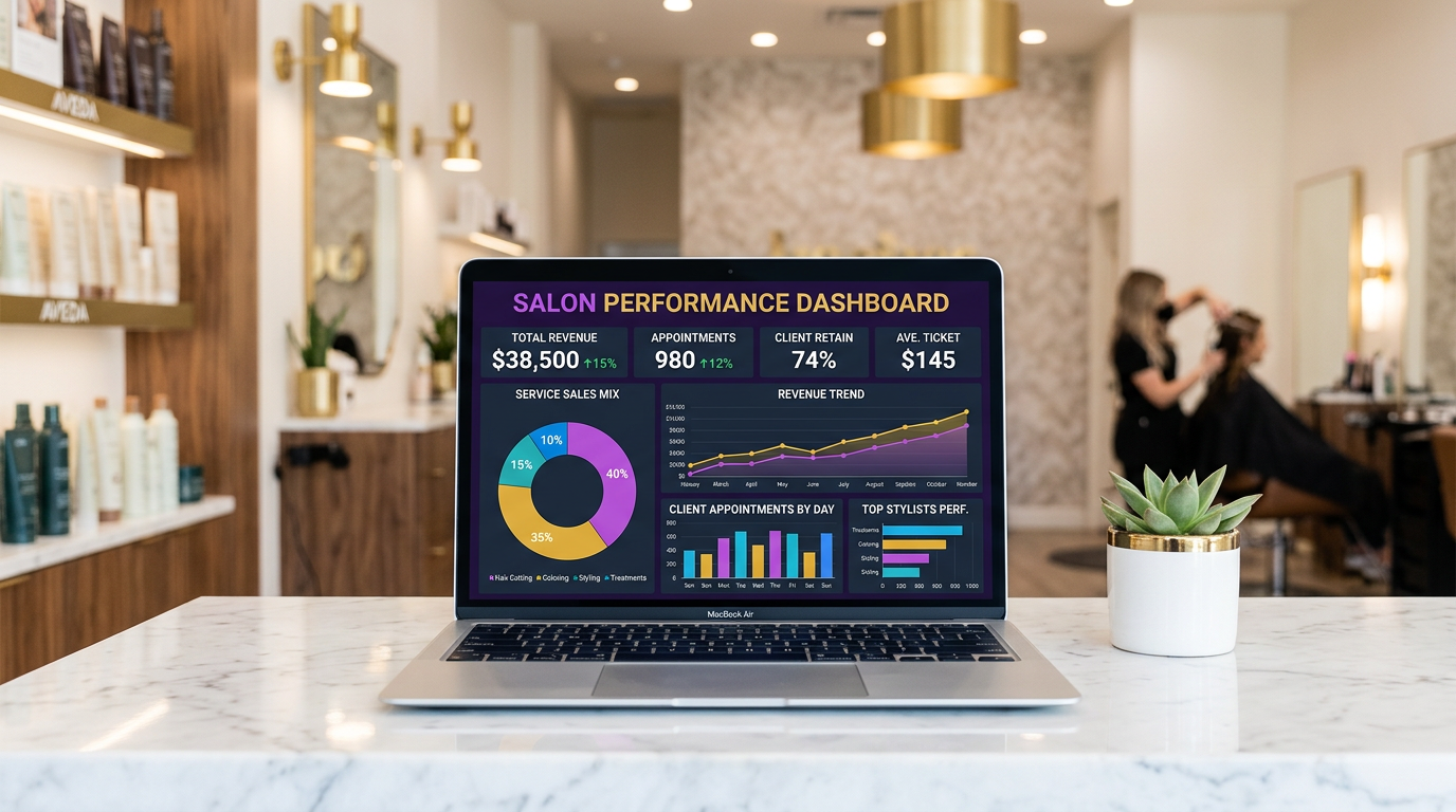 Analytics dashboard showing client insights